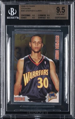 2009-10 PANINI STICKERS ##263 STEPHEN CURRY BGS 9.5 - Image 1 of 2