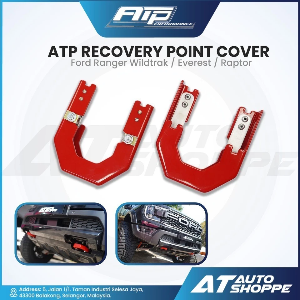 ATP aluminium recovery point cover Ford Ranger Raptor NextGen Wildtrak Everest - Image 1 of 4
