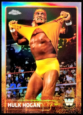 2015 Topps Chrome WWE Legends Refractor #83 Hulk Hogan Silver Holo SSP como nuevo Foto 1 de 4