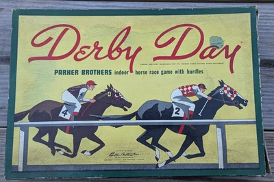 Antique Derby Day  Parker Brothers  Horse Race Indoor Game Copyright 1959 - Image 1 of 4