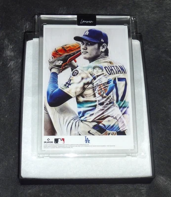 THE UNICORN SHOHEI OHTANI DODGERS X MLB ART SLAB PRINT ARTIST AUTO 12/25 - Image 1 of 4