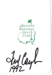 FRED COUPLES Signed "1992" Augusta National Masters Scorecard JSA AJ26831 - Picture 1 of 1