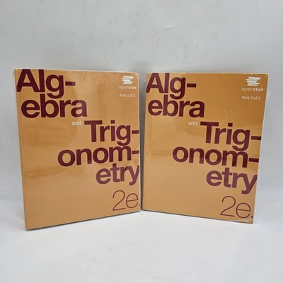 OpenStax Algebra & Trigonometry 2e Complete 2 Vol Set | UNMARKED College Math PB - Image 1 of 4