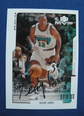 2000 UD MVP Basketball Silver Script Felipe Lopez Vancouver Grizzlies #182 - Image 1 of 2
