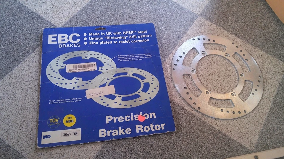 全新带盒 EBC 制动转子 MD2067RS 雅马哈 XV 750 Virago 1994 — 第 1/1 张图片