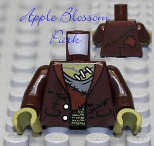 NEW Lego Dark Brown FRANKENSTEIN MINIFIG TORSO - Monster Fighter Halloween Upper - Picture 1 of 1