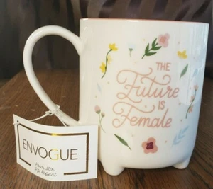 Coffee Mug "The Future is Female" Envogue Footed Coffee Mug with Tags - Picture 1 of 11