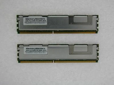 8GB (2X4GB) DDR2 Memoria RAM PC2-5300 ECC Fbdimm Dimm Testato - Immagine 1 di 2