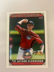 Jayson Schroeder 2019 Tri City Valley Cats Team Card - Picture 1 of 1