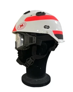 Casco Soccorso SICOR EOM CRI Croce Rossa Italiana New con Occhiali a Fascia Tagl - Imagen 1 de 14