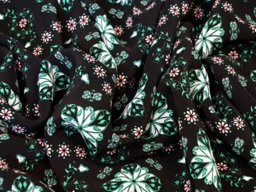 Lady McElroy Soft Polyester Crepe Fabric Multicoloured - per metre - Image 1 of 1