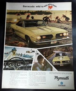 Original 1967 Plymouth Barracuda Magazine Ad "Wild to Win You Over" - Picture 1 of 1