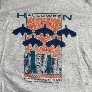 Vintage Halloween 5k Fun Run Kitsap Washington 90er Fledermäuse Einzelnaht T-Shirt Herren M - Bild 1 von 5