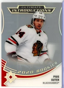 2020-21 Ultimate Collection Introductions #UI20 Pius Suter RC - BLACKHAWKS - Picture 1 of 2