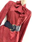 Red blouse long sleeve Pussybow Classic Shirt 12