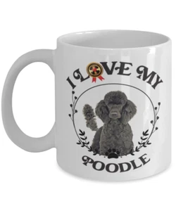 Poodle Mug, I Love My POODLE Coffee Mug Gift for Dog Lovers - Picture 1 of 2