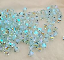 Vintage Swarovski Crystal 5301 6 mm perles de bicone, Light Açore AB2X, (24 pièces) 
