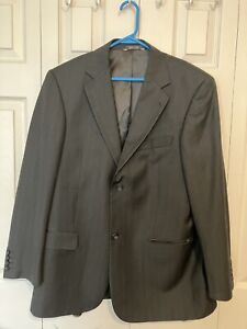 Bacharach Made In Italy Men’s Suit Jacket. Sz 42R Pure Wool. Black 2 Button