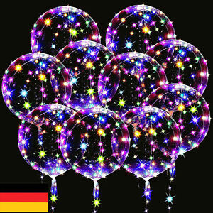 10 Leuchtende Luftballons LED Bobo Ballons mit Lichterketten Hochzeit Geburtstag