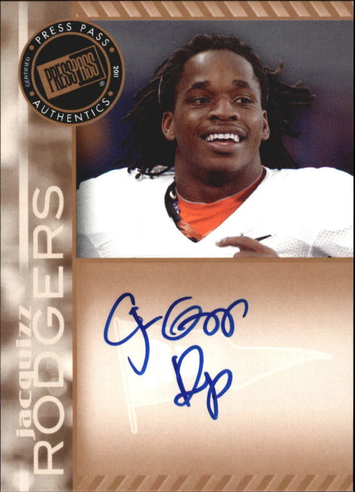 A9092- 2011 Press Pass Autographs Bronze #PPSJR Jacquizz Rodgers Auto - NM-MT - Image 1 of 2