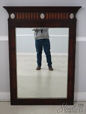 63074EC: ETHAN ALLEN Regency Style 6 Inlaid Mahogany Beveled Mirror
