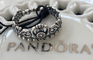 Auténtico anillo de tiara princesa Pandora #190880CZ - Imagen 1 de 7