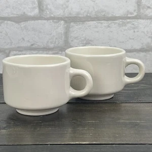 Homer Laughlin Heavy China USA 8oz mugs Set Of 2 - Picture 1 of 10