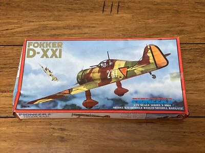 Vintage Model Plane Kit Pioneer 2 Fokker D-XXI airplane 1/72 Series 3 CV JD - Image 1 of 4