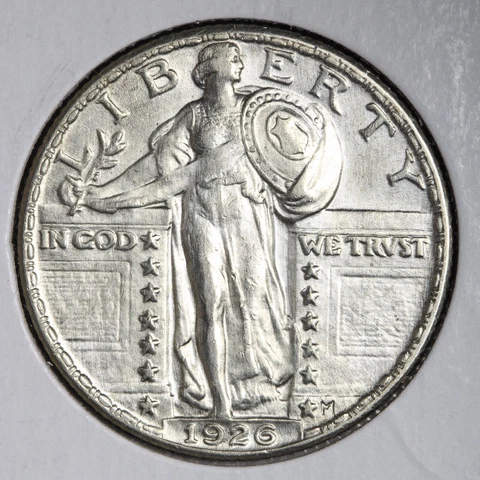 1926 Standing Liberty Quarter CHOICE BU UNCIRCULATED MS E801 UCST Cover