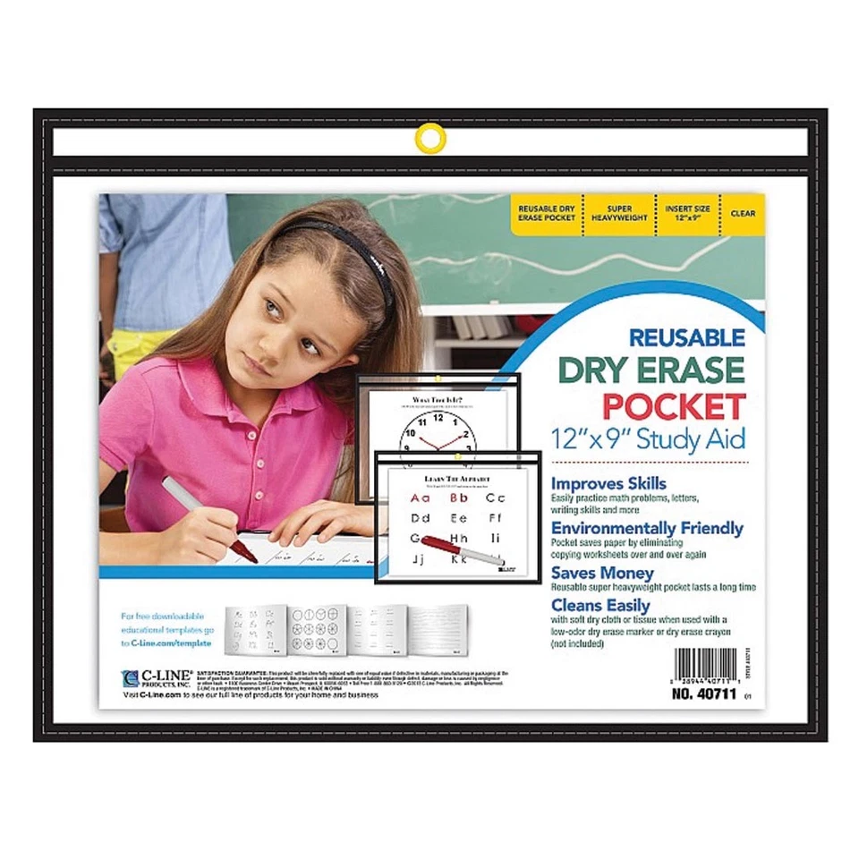 Bolsillo de borrado en seco reutilizable C-Line Foto 1 de 1