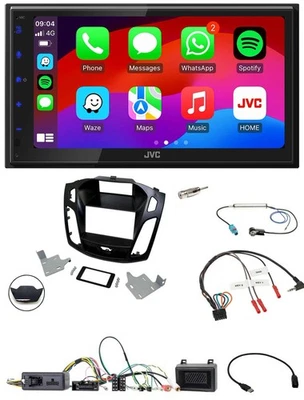 JVC Bluetooth USB Lenkrad 2DIN DAB Autoradio für Ford Focus 2014-2018 - Bild 1 von 4