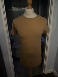 Burton Menswear Size Medium Camel Short Sleeved Muscle for T-Shirt BNWT - Picture 1 of 7