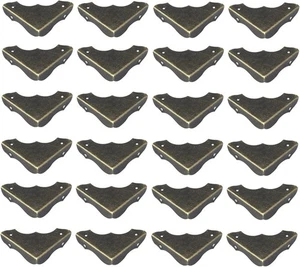 Antrader 24-Pack Box Corner Guards Metal Cabinet 1.5 x 1.5, Bronze Tone  - Picture 1 of 4