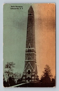Vintage Schlachtdenkmal Schuylerville NY Postkarte veröffentlicht von Careys' Apotheke - Bild 1 von 2