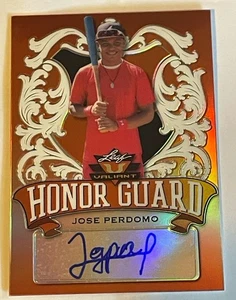 Jose Perdomo Auto Naranja/99 2021 Hoja Valiente Guardia de Honor #HG-JP2 Envío Gratis - Imagen 1 de 3