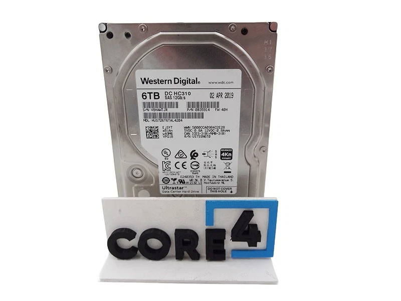 WD HUS726T6TAL5204 6TB 12GBPS HC310 SAS 3.5IN HDD - Image 1 of 1