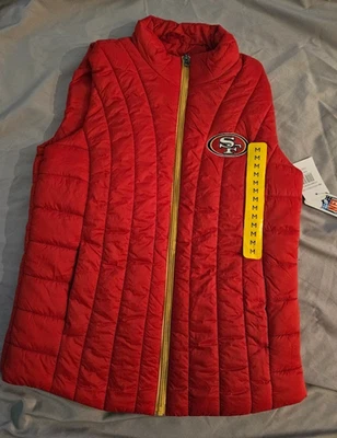 G-III San Francisco 49ers Puffer Vest Women’s Medium Red NFL Licensed NWT