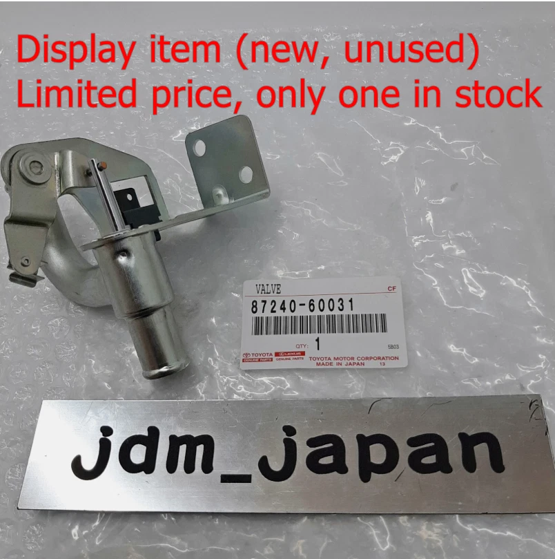 TOYOTA 87240-60031 LAND CRUISER Calentador Válvula Agua Genuino Nuevo Japón Foto 1 de 3