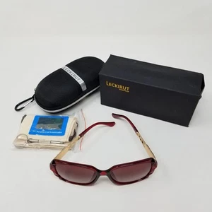 Gafas de sol de gran tamaño para mujer polarizadas con protección UV lentes clásicas con montura roja - Imagen 1 de 8