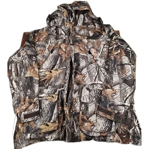 Cabelas Dry Plus Full Zip Camo Realtree Jacket Hooded Mens Size XL Windbreaker - Picture 1 of 14