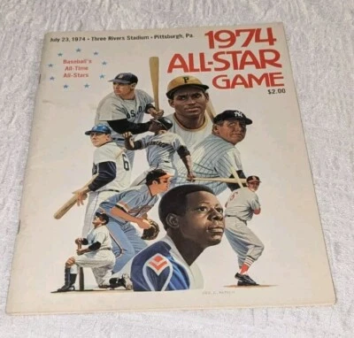 1974 MLB Baseball All Star Game Program Read Description Neatly Scored - Image 1 of 4