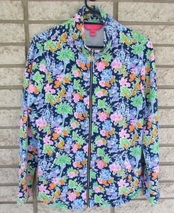 Lilly Pulitzer x Disney Parks Zip Up Jacket Navy Mickey / Minnie Mouse Large - Picture 1 of 7