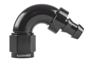 Raceworks AN-6 120 degree 400 Series Push Lock Hose End - Picture 1 of 1