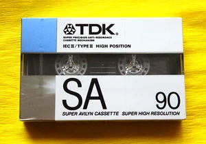 1x TDK SA 90 Cassette Tape 1988 + OVP + SEALED + Made in Germany + - Imagen 1 de 2