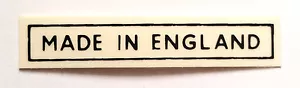 Made in England BLACK vinyl frame decal TRIUMPH NORTON BSA UK - Imagen 1 de 1