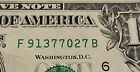 Unique $1 91377027 Lucky 7's Fancy  Serial Number One Dollar Bill FREE SHIPPING 
