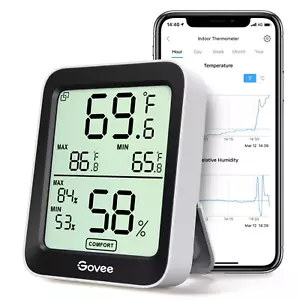 Hygrometer Thermometer H5075, Bluetooth Indoor Room Temperature Monitor Greenhou - Picture 1 of 12