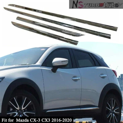 4pcs Fits for Mazda CX-3 CX3 2016-2023 Door Side Sill Molding Trims Guard Cover - Image 1 of 4