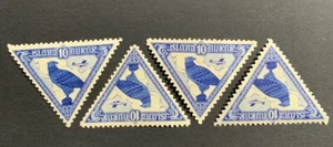 Iceland Scott Catalog #C3 Airmail. Bird/Triangle X4. MH VF - Picture 1 of 6