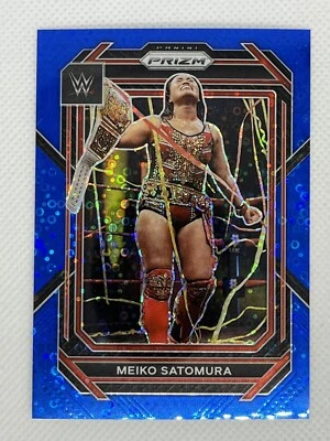 2023 PANINI PRIZM WWE UNDERCARD BLUE PRIZM #/25 SSP PARALLEL #124 MEIKO SATOMURA - Image 1 of 4